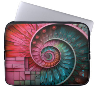 Dubman Designs: Fibonacci-Mosaikspirale Laptopschutzhülle