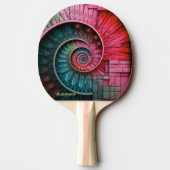 Dubman Designs: Fibonacci-Mosaikspirale Tischtennis Schläger (Rückseite)
