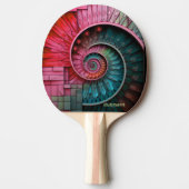 Dubman Designs: Fibonacci-Mosaikspirale Tischtennis Schläger (Vorderseite)