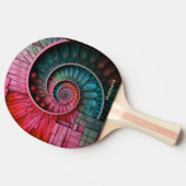 Dubman Designs: Fibonacci-Mosaikspirale Tischtennis Schläger (Seitenansicht)