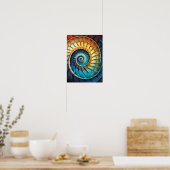 Dubman Designs: Fibonacci Regenbogen Spektrum Coll Poster (Küche)