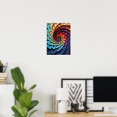 Dubman Designs: Fibonacci Regenbogen-Trippy-Spiral Poster (Heimbüro)