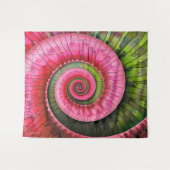 Dubman Designs: Neonrosa und grüne Fibonacci Wandteppich (Vorderseite (Horizontal))