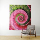 Dubman Designs: Neonrosa und grüne Fibonacci Wandteppich (Beispiel)