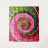 Dubman Designs: Neonrosa und grüne Fibonacci Wandteppich (Vorderseite)