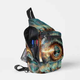 Dubman Does Design: Auge Gottes, Fluss der Hoffnun Crossbody Bag