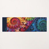 Dubman Does Design:Bright Fibonacci Swirls Yogamatte (Rückseite (Horizontal))
