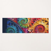 Dubman Does Design:Bright Fibonacci Swirls Yogamatte (Vorderseite (Horizontal))