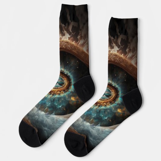 Dubman Does Design: Eye of God, River of Hope Socken (Linkes Detail)