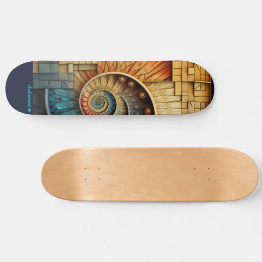 Dubman Does Design: Fibonacci Multiverse Collage Skateboard (Horizontal)