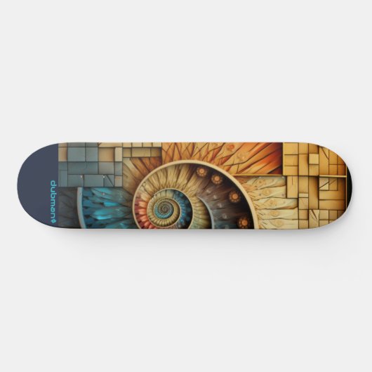 Dubman Does Design: Fibonacci Multiverse Collage Skateboard (Horizontal)