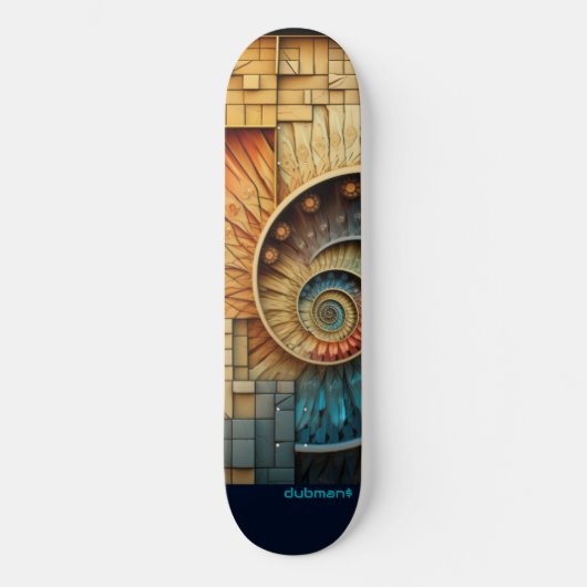 Dubman Does Design: Fibonacci Multiverse Collage Skateboard (Vorderseite)