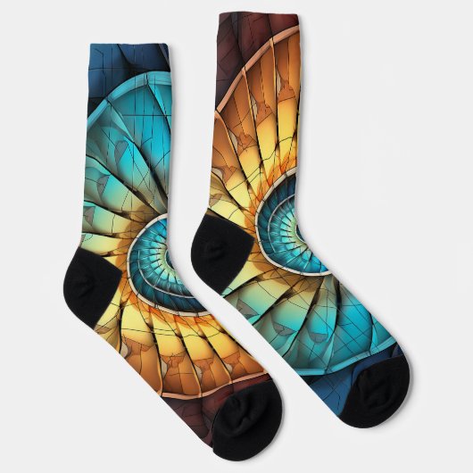 Dubman Does Design: Fibonacci Rainbow Spectrum Socken (Rechts)