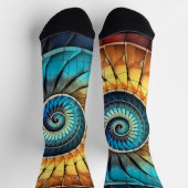 Dubman Does Design: Fibonacci-Regenbogenspektrum Socken (Oben)