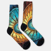 Dubman Does Design: Fibonacci-Regenbogenspektrum Socken (Rechts)
