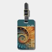 Dubman Does Design: Glowing Fibonacci Sequence Gepäckanhänger (Vorderseite vertikal)