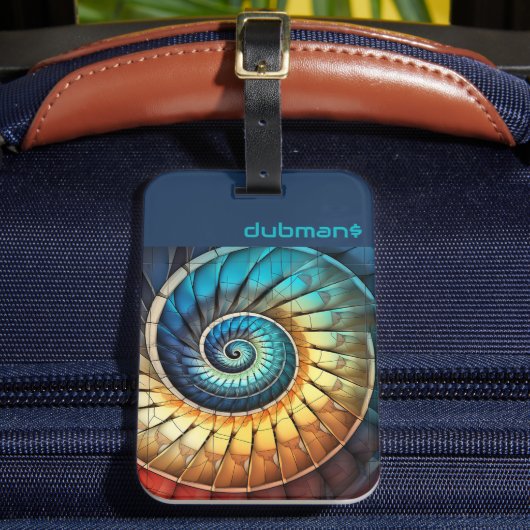 Dubman Does Design: Glowing Fibonacci Spectrum Gepäckanhänger (Vorderseite Insitu 2)