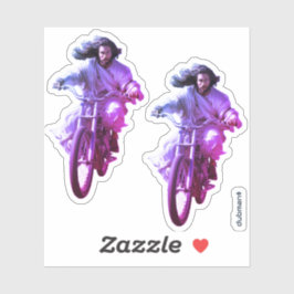 Dubman Does Design: Jesus on Wheels, Heaven sent Aufkleber