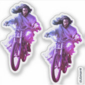 Dubman Does Design: Jesus on Wheels, Heaven sent Aufkleber (Vorderseite)