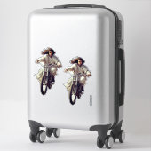 Dubman Does Design: Jesus on Wheels, Heaven sent Aufkleber (Koffer)