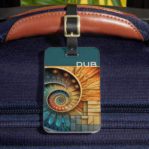 Dubman Does Design: Leuchtende Fibonacci-Folge Gepäckanhänger