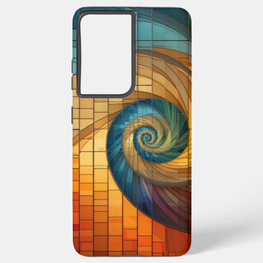 Dubman Does Design: Leuchtende Fibonacci-Spiral-Ku Samsung Galaxy Hülle (Rückseite)