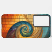 Dubman Does Design: Leuchtende Fibonacci-Spiral-Ku Samsung Galaxy Hülle (Rückseite (Horizontal))
