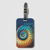Dubman Does Design: Leuchtendes Fibonacci-Spektrum Gepäckanhänger (Vorderseite Vertikal)