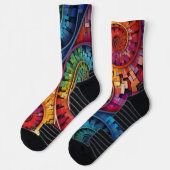 Dubman entwirft: Helle Fibonacci-Spiralen Socken (Links)