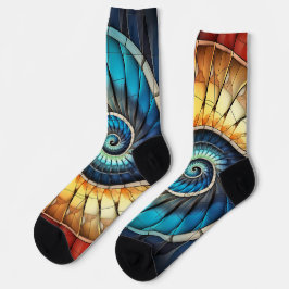 Dubman macht Design: Fibonacci-Regenbogenspektrum Socken