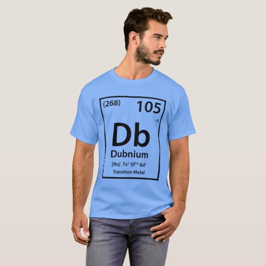Dubnium-Element (schwarz) T-Shirt (Vorne ganz)