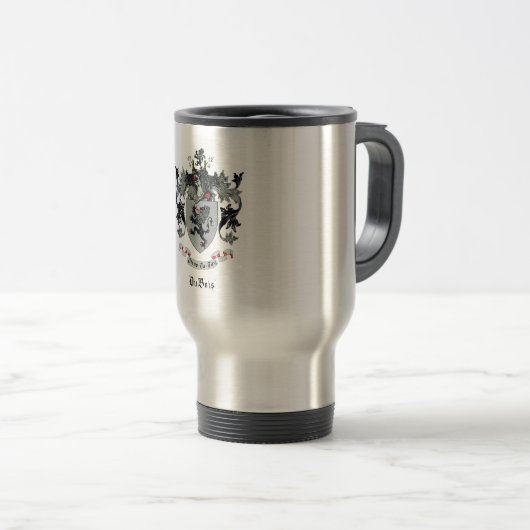 DuBois Familienwappen Thermal Travel Mug Reisebecher (VorderseiteRechts)