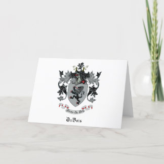 DuBois Family Crest Blank Note Cards Dankeskarte