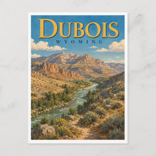 Dubois Wyoming Wind River GeoSaga Postkarte