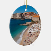 Dubrovnik Altstadt und Banje Beach Keramik Ornament (Rechts)