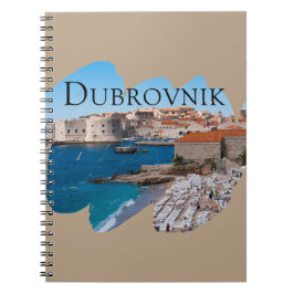 Dubrovnik: Aussicht auf Strand und Altstadt Notizblock