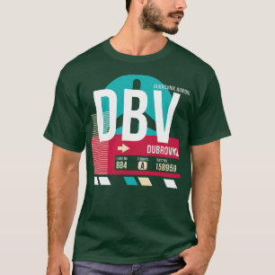 Dubrovnik Croatia DBV Airport Code Gepäckanhänger T-Shirt