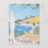Dubrovnik Croatia Gouache Illustration Travel Postkarte (Vorderseite)