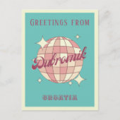 Dubrovnik Croatia Hrvatska Retro Vintage Postkarte (Vorderseite)