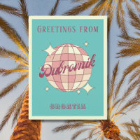 Dubrovnik Croatia Hrvatska Retro Vintage Postkarte