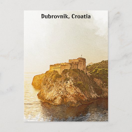 Dubrovnik Croatia Lovrijenac Fortress Postkarte (Vorderseite)