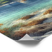 Dubrovnik Croatia Mljet Island Aqucolor Poster (Ecke)