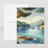 Dubrovnik Croatia Mljet Island Aqucolor Postkarte (Vorne/Hinten)