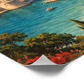 Dubrovnik, Croatia – Pearl of the Adriatic Travel Poster (Ecke)