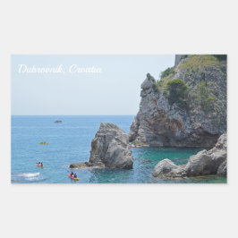 Dubrovnik Croatia Rocks Holiday Rechteckiger Aufkleber