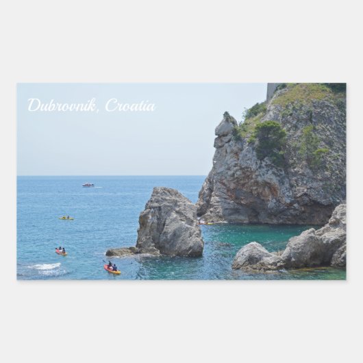 Dubrovnik Croatia Rocks Holiday Rechteckiger Aufkleber (Vorderseite)