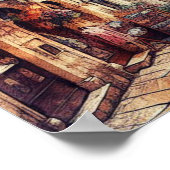 Dubrovnik Croatia Street Tower Aquarell Poster (Ecke)