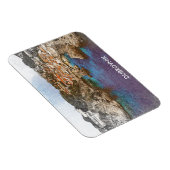 Dubrovnik Croatia Watercolor Coastal View Magnet (Rechte Seite)