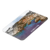 Dubrovnik Croatia Watercolor Coastal View Magnet (Linke Seite)