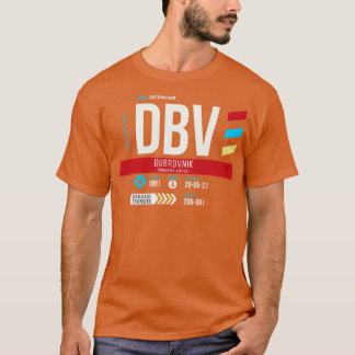 Dubrovnik DBV Airport Code Gepäckstück Tag 1 T-Shirt